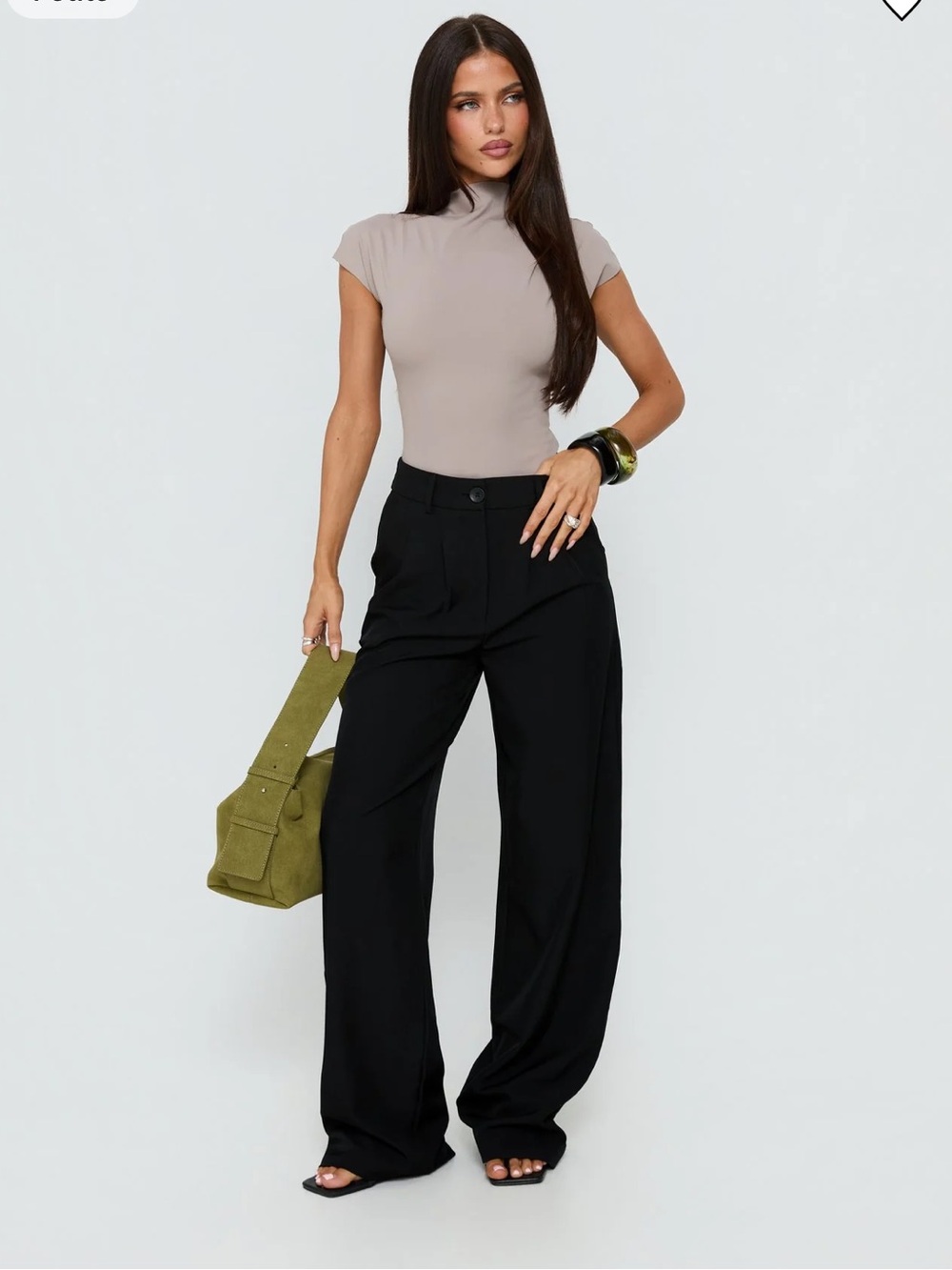 Princess Polly Black Archer pants black petite